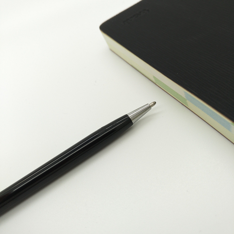 Metal Ball Point Pen Black Rotating High-End Business Customization with Refill Rotating Creative Advertising Gift Present