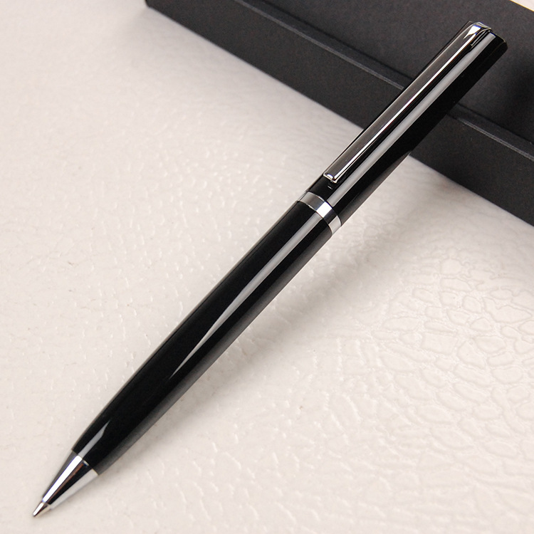 Metal Ball Point Pen Black Rotating High-End Business Customization with Refill Rotating Creative Advertising Gift Present Metal Ball Point Pen Black Rotating High-End Business Customization with Refill Rotating Creative Advertising Gift Present