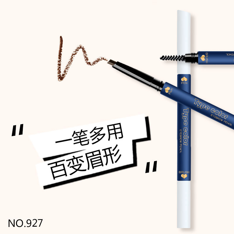 Double-Headed Eyebrow Pencil Triangle Ultra-Fine with Cloud Warehouse Support One Piece Dropshipping