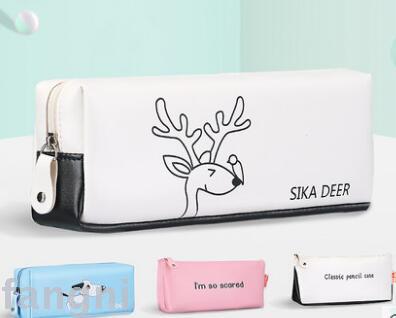 Simple girl pencil pen bag boy girl creative stationery bag bulk stationery student pencil case