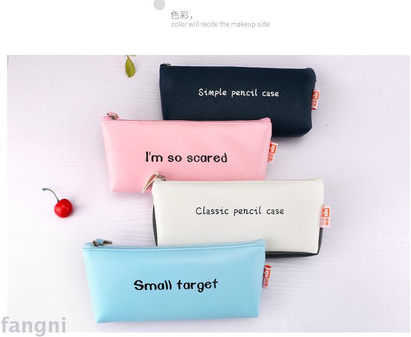 Simple girl pencil pen bag boy girl creative stationery bag bulk stationery student pencil case