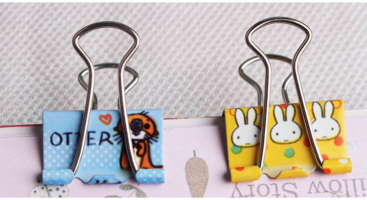 Currently Available Supply Creative Office Supplies Large, Medium and Small Size Metal Hollow Clip Colorful Long Tail Clip Retro Binder Clip