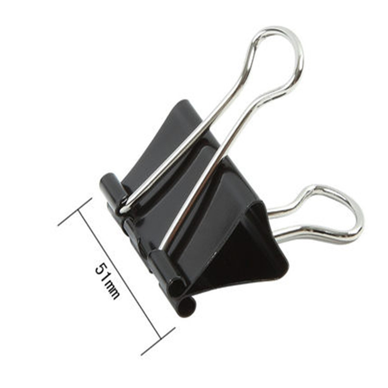 Wholesale Long Tail Clip 51mm Drawing Board Clip Black Ticket Holder Binder Clip Can Be Used for Drawing Board Clip Paper a Box of 12