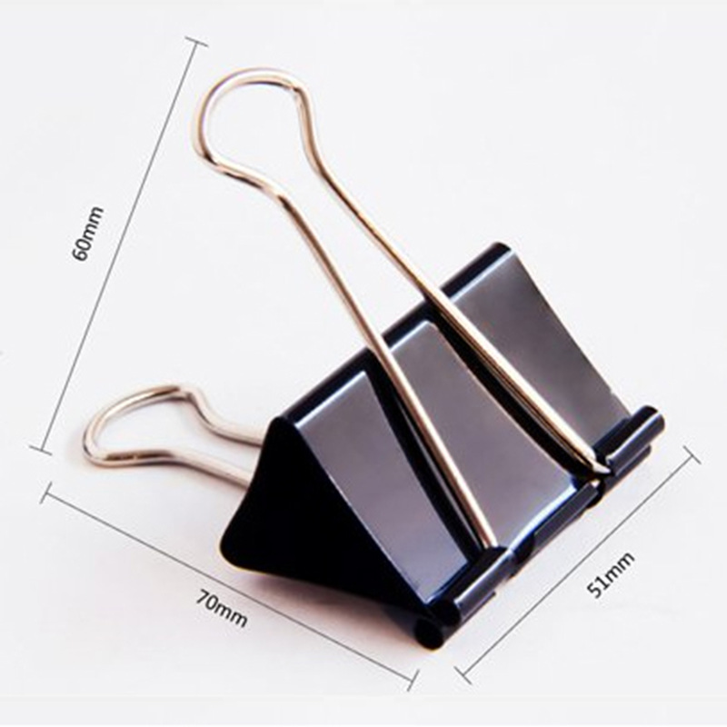Wholesale Long Tail Clip 51mm Drawing Board Clip Black Ticket Holder Binder Clip Can Be Used for Drawing Board Clip Paper a Box of 12
