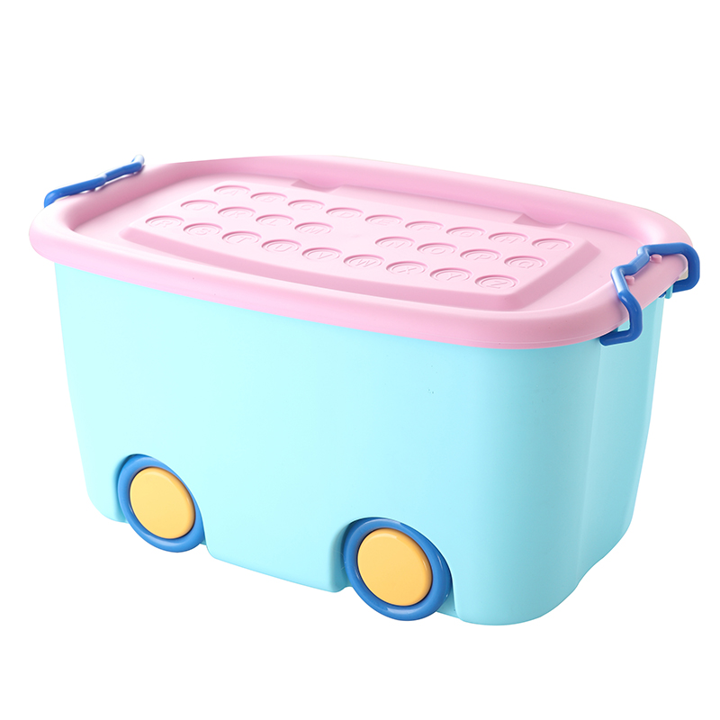 Medium cartoon toy storage box plastic finishing box storage pulley box