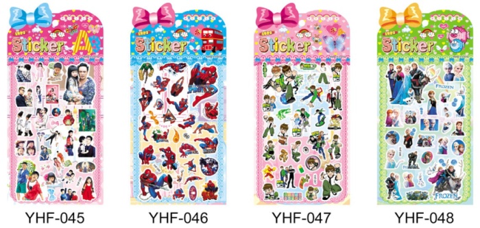 Sticker paste the sticker cartoon solid bubble small baby toys for children kindergarten