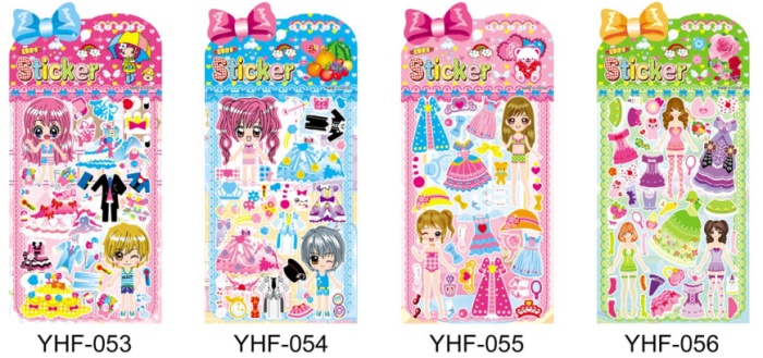 Sticker paste the sticker cartoon solid bubble small baby toys for children kindergarten