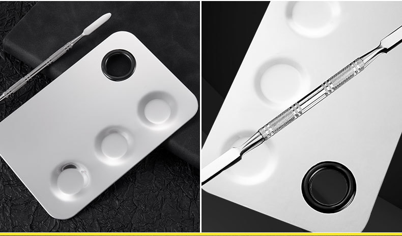 Stainless Steel Manicure Palette Palette Color Bar Makeup Foundation Palette Makeup Artist Beauty Tool Set Stainless Steel Manicure Palette Palette Color Bar Makeup Foundation Palette Makeup Artist Beauty Tool Set