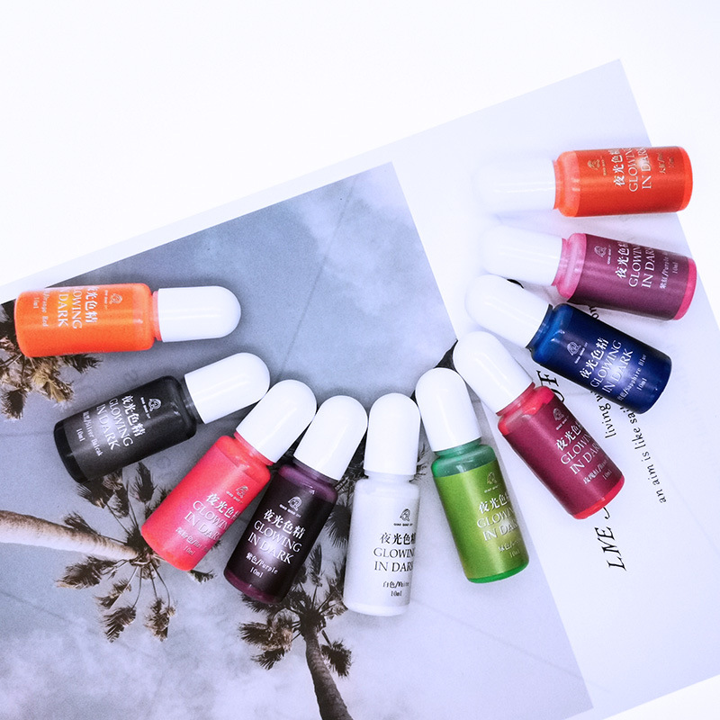 DIY luminous liberated UV Crystal drop gel Silicone Mold color Palette with luminous essence