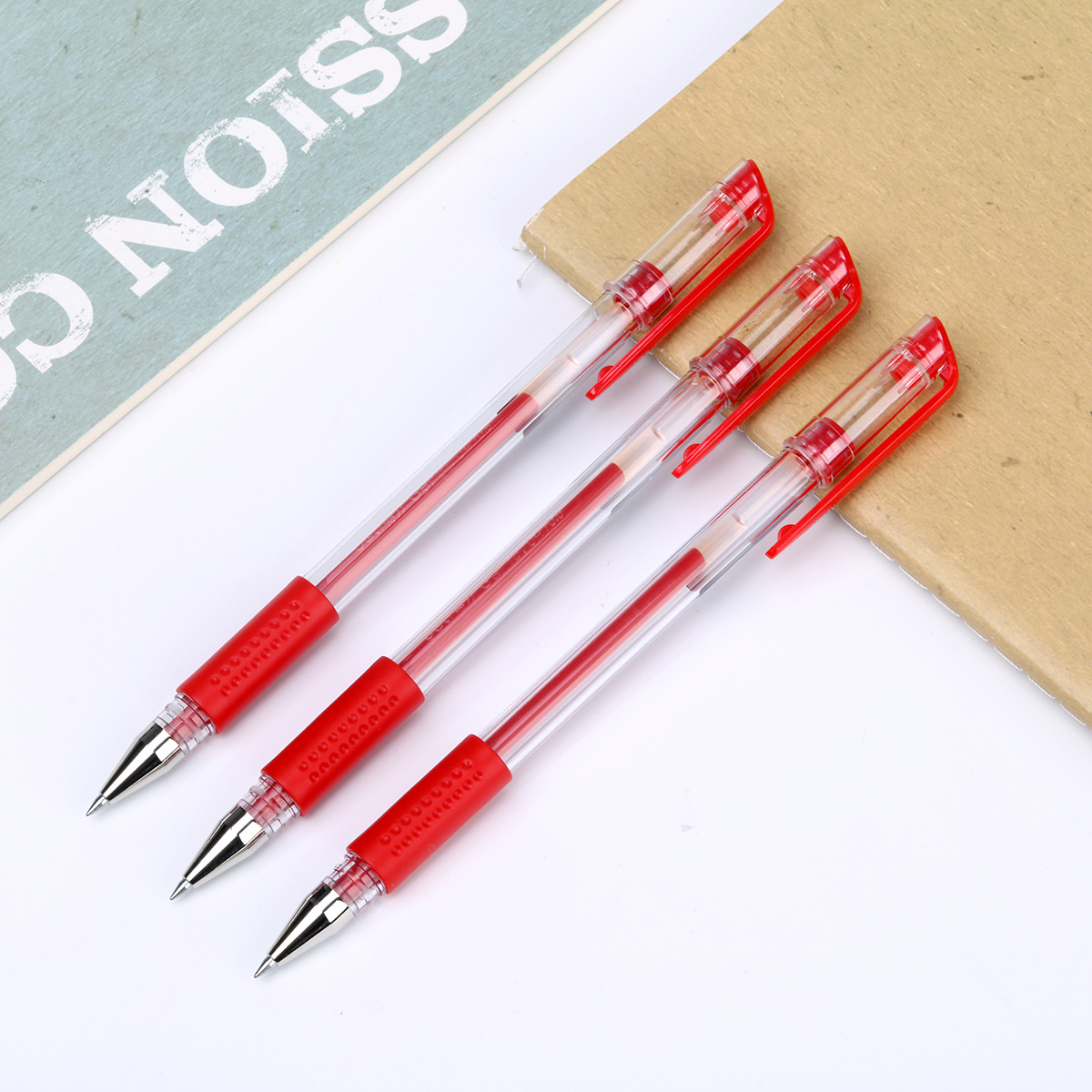 Deli 6600es Gel Pen Student Exam Ball Pen Bullet 0.5 Red Blue Black Office Signature Pen 12 PCs