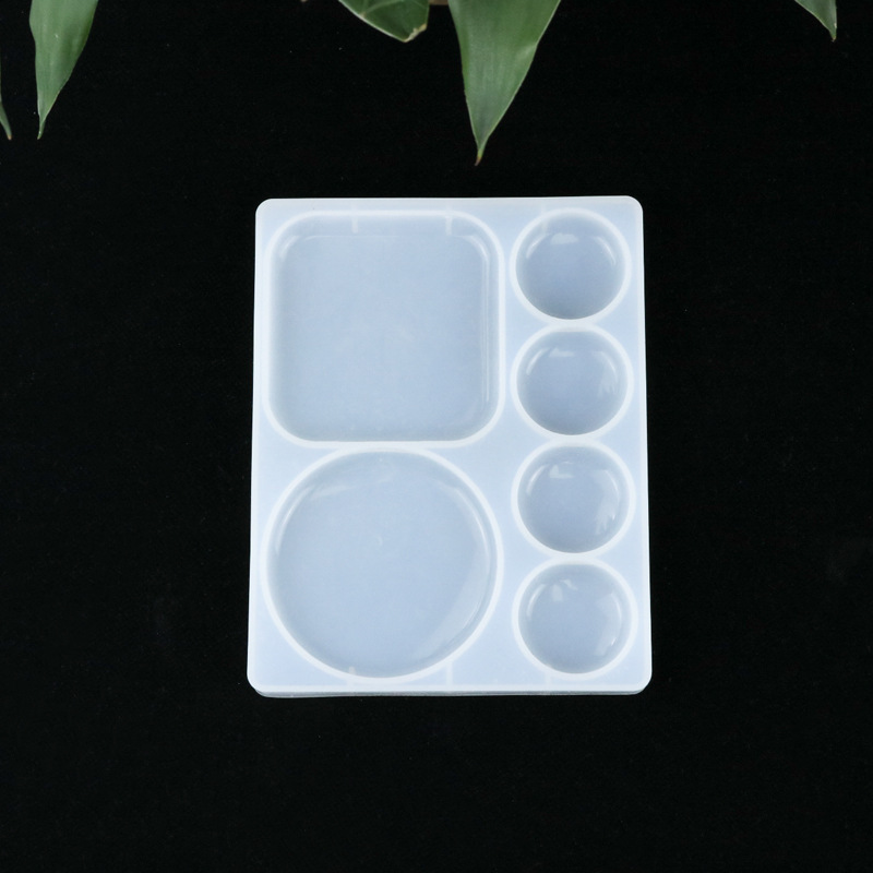 Proud DIY Crystal Glue Palette Silicone Mold Handmade Decorative Pendant Gypsum Gem Proud DIY Crystal Glue Palette Silicone Mold Handmade Decorative Pendant Gypsum Gem