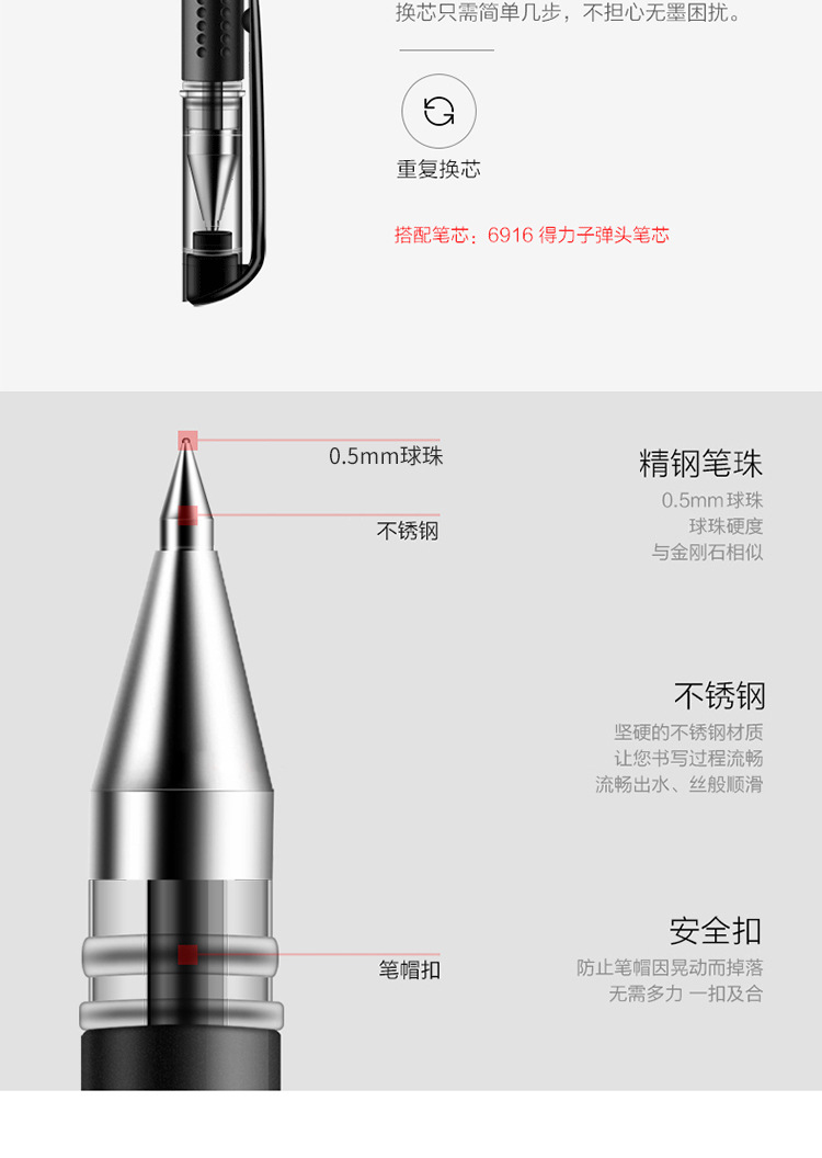Deli Gel Pen 6600es Stationery Signature Carbon Ball Pen 0.5mm Office Pen Student Gel Pen Wholesale Deli Gel Pen 6600es Stationery Signature Carbon Ball Pen 0.5mm Office Pen Student Gel Pen Wholesale
