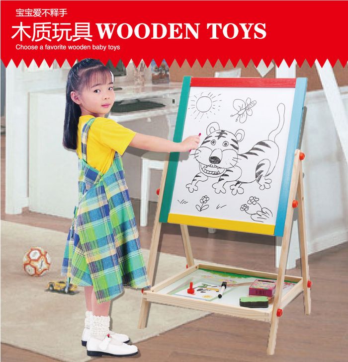 Small children's wooden color palette
