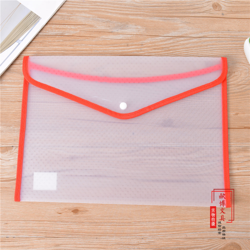 A4 File Transparent Material Storage Student Test Paper Office Supplies Thickened Waterproof Bill Portfolio by Pocket