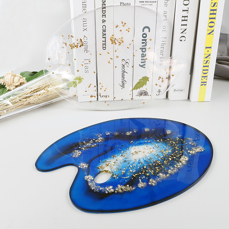 DIY Crystal Glue Mold Creative Handmade Mirror Palette Drawing Board Resin Table Filling Material Silicone Mold