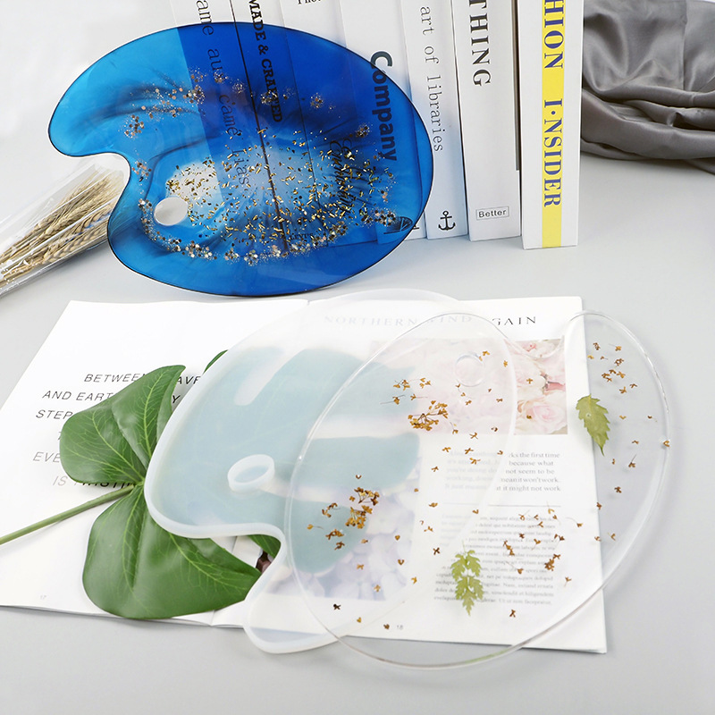 DIY Crystal Glue Mold Creative Handmade Mirror Palette Drawing Board Resin Table Filling Material Silicone Mold