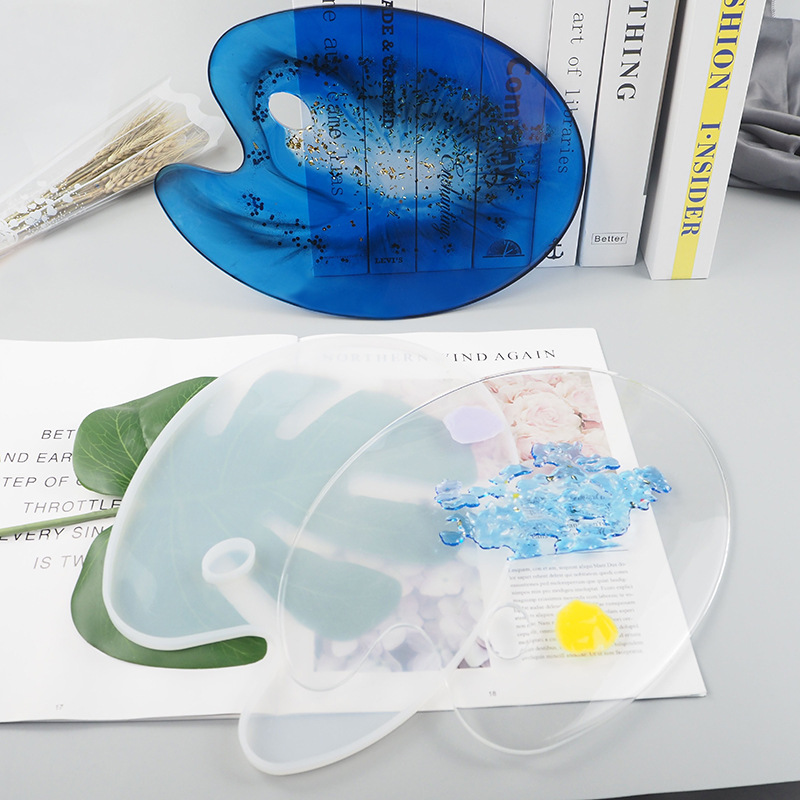 DIY Crystal Glue Mold Creative Handmade Mirror Palette Drawing Board Resin Table Filling Material Silicone Mold