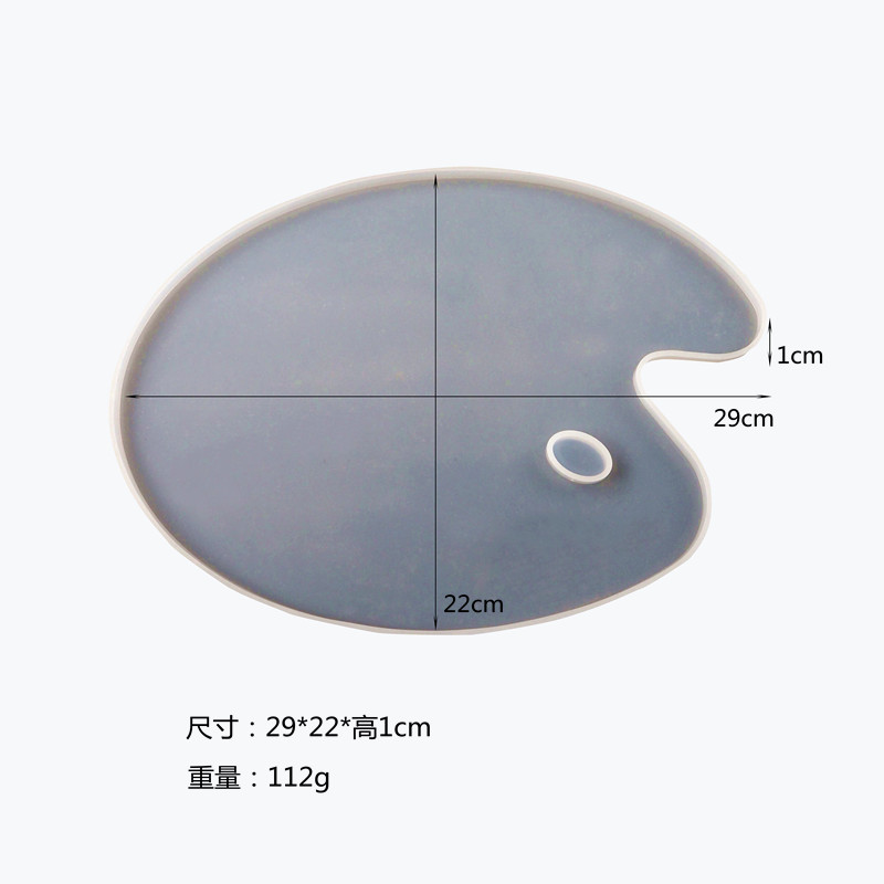 DIY Crystal Glue Mold Creative Handmade Mirror Palette Drawing Board Resin Table Filling Material Silicone Mold