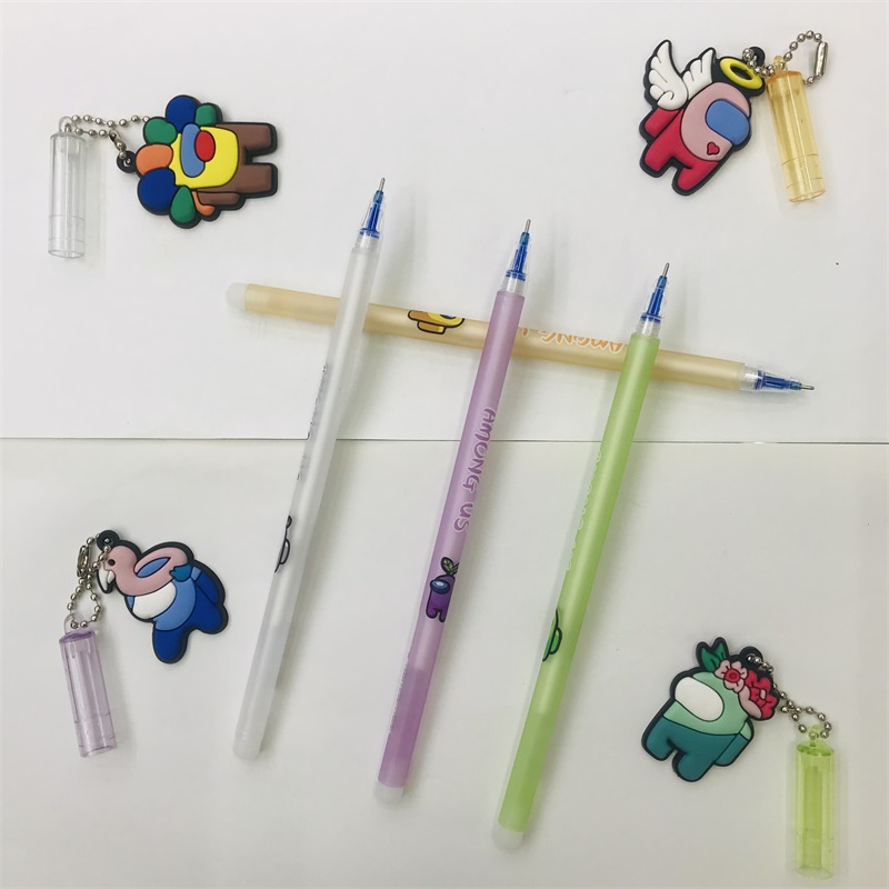 Creative Cartoon Animal Pendant Gel Pen 0.5 Blue Refill Cute Korean Style Erasable Pen Primary School Grade Learning