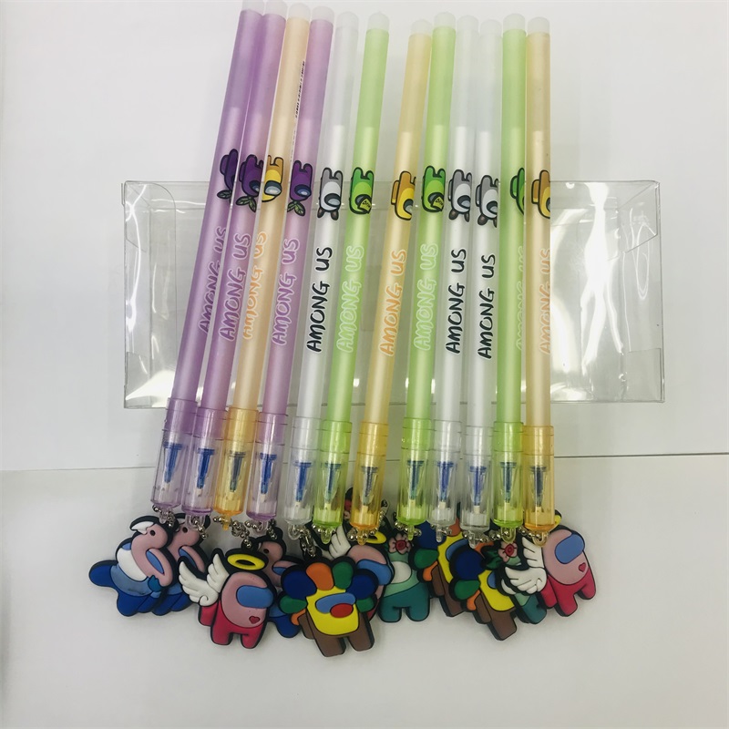 Creative Cartoon Animal Pendant Gel Pen 0.5 Blue Refill Cute Korean Style Erasable Pen Primary School Grade Learning