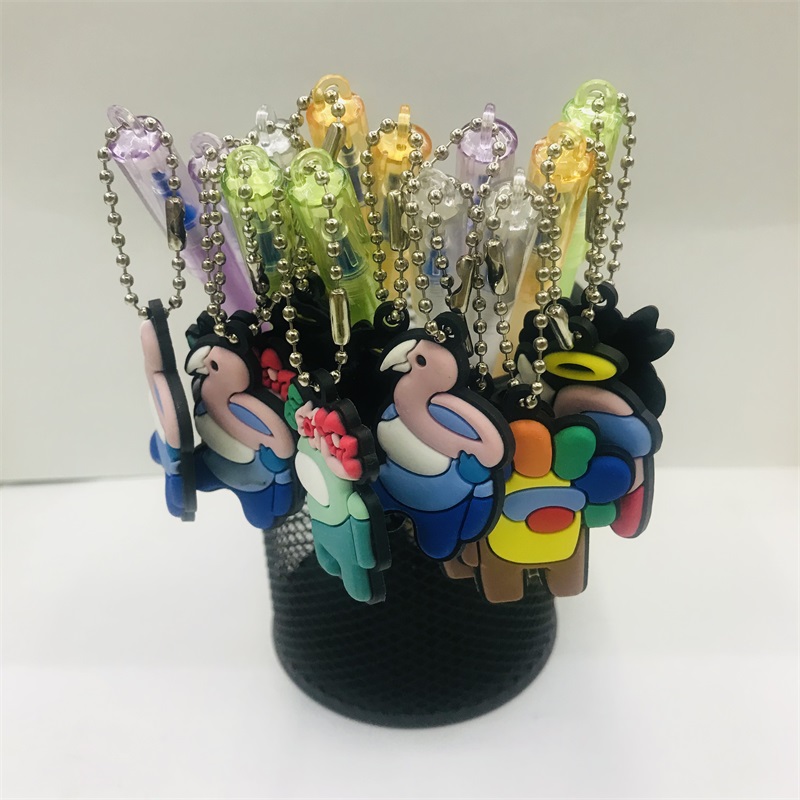 Creative Cartoon Animal Pendant Gel Pen 0.5 Blue Refill Cute Korean Style Erasable Pen Primary School Grade Learning