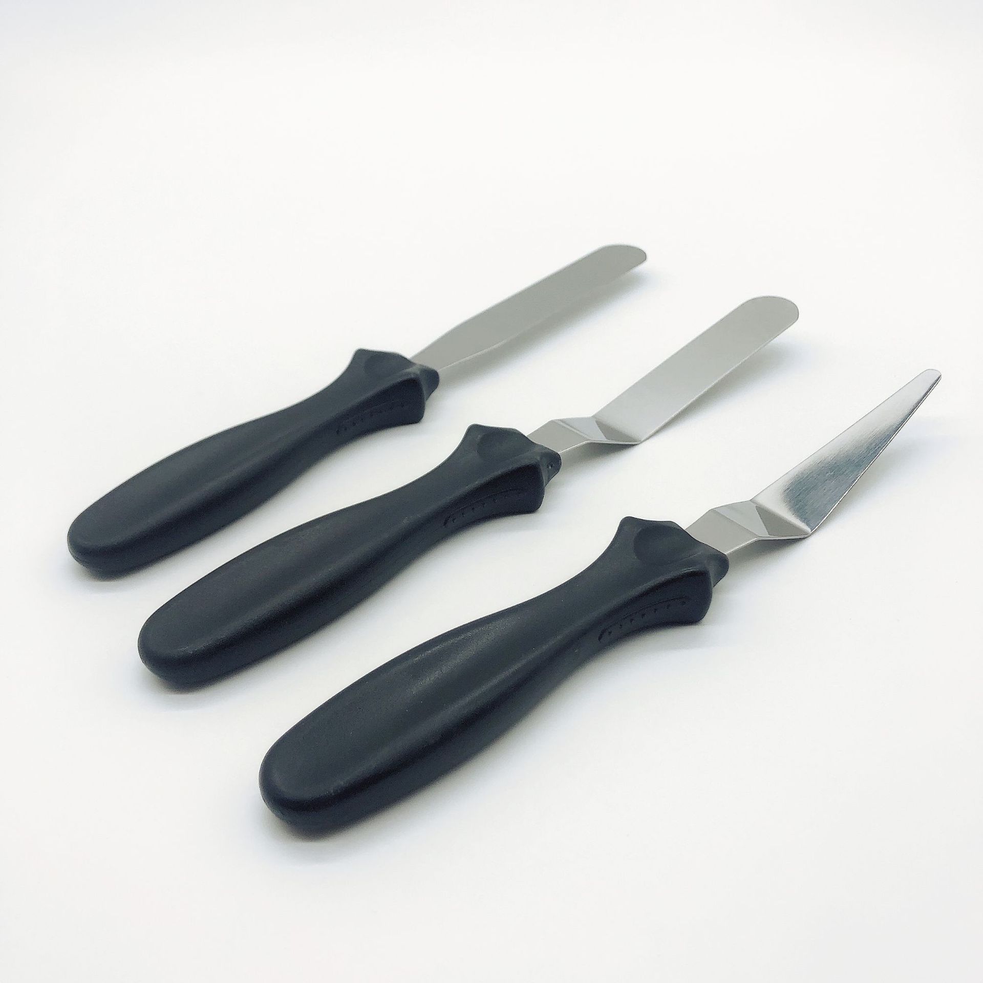 Stainless Steel Butter Knife Three-Piece Set Butter Knife Set Palette Knife Cake Decorating Spatula 4.5 Stainless Steel Butter Knife Three-Piece Set Butter Knife Set Palette Knife Cake Decorating Spatula 4.5