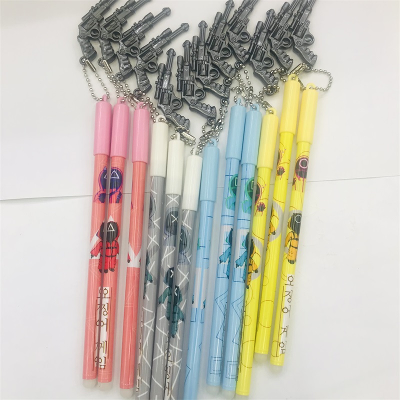 Erasable Pen Student Rub Easy to Wipe Water-Based Paint Pen Office Supplies Chicken Model Pendant Carbon Blue Gel Pen