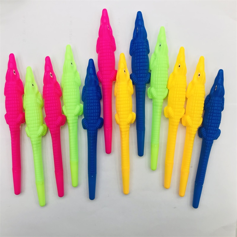 Creative Cute Cartoon Crocodile Shape Gel Pen Silicone Pen Signature Water-Based Paint Pen 0.5mm Black Changeable Core Creative Cute Cartoon Crocodile Shape Gel Pen Silicone Pen Signature Water-Based Paint Pen 0.5mm Black Changeable Core