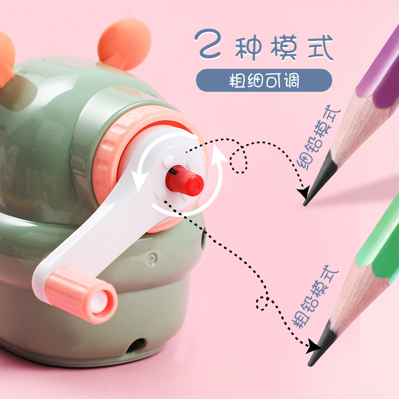 Children Learning Stationery Pencil-Sharpening Machine Creative Hand Shake Pencil Sharpener Children&#039;s Primary and Secondary School Gift Pencil Sharpener Pencil Shapper