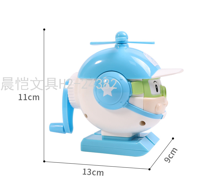 School Season Gift Cartoon Aircraft Propeller Shape Hand-Cranking Pencil Sharpener Elementary School Student Automatic Pen Pencil Shapper School Season Gift Cartoon Aircraft Propeller Shape Hand-Cranking Pencil Sharpener Elementary School Student Automatic Pen Pencil Shapper