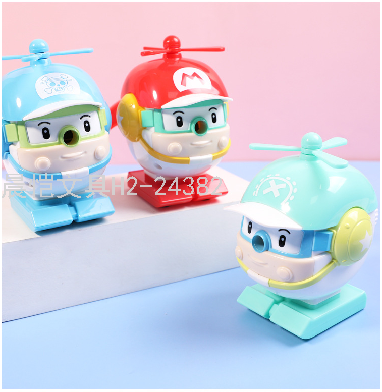 School Season Gift Cartoon Aircraft Propeller Shape Hand-Cranking Pencil Sharpener Elementary School Student Automatic Pen Pencil Shapper School Season Gift Cartoon Aircraft Propeller Shape Hand-Cranking Pencil Sharpener Elementary School Student Automatic Pen Pencil Shapper