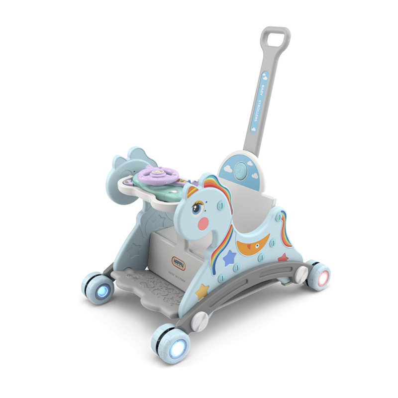 Children&#039;s Pulley Rocking Chair Baby Birthday Gift Multifunctional Dual-Use Rocking Horse Sliding One Product Dropshipping Distribution