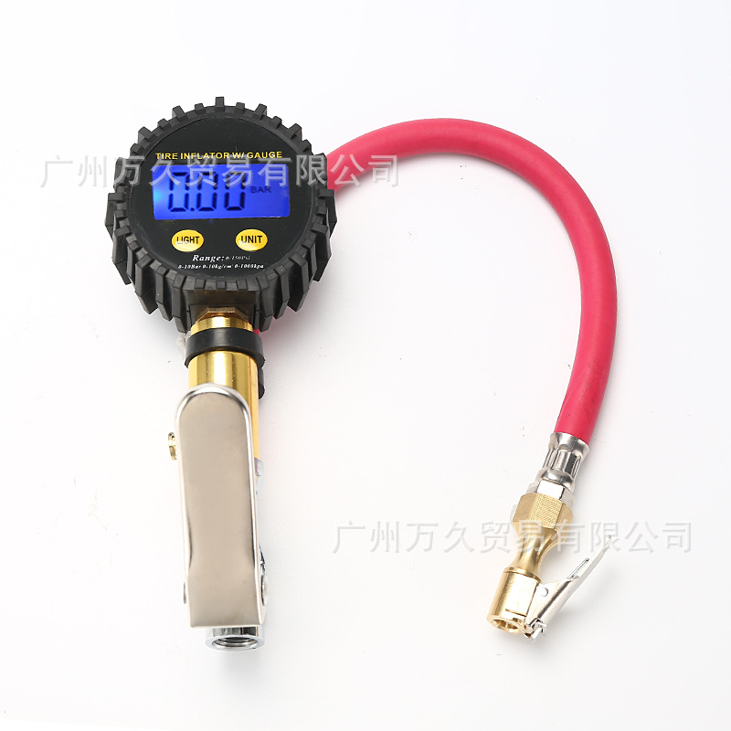 Display Pneumatic MultiFunction Pressure Measuring Inflatable Gun Digital Tire Inflator Reinforced Inflatable Quick Clip