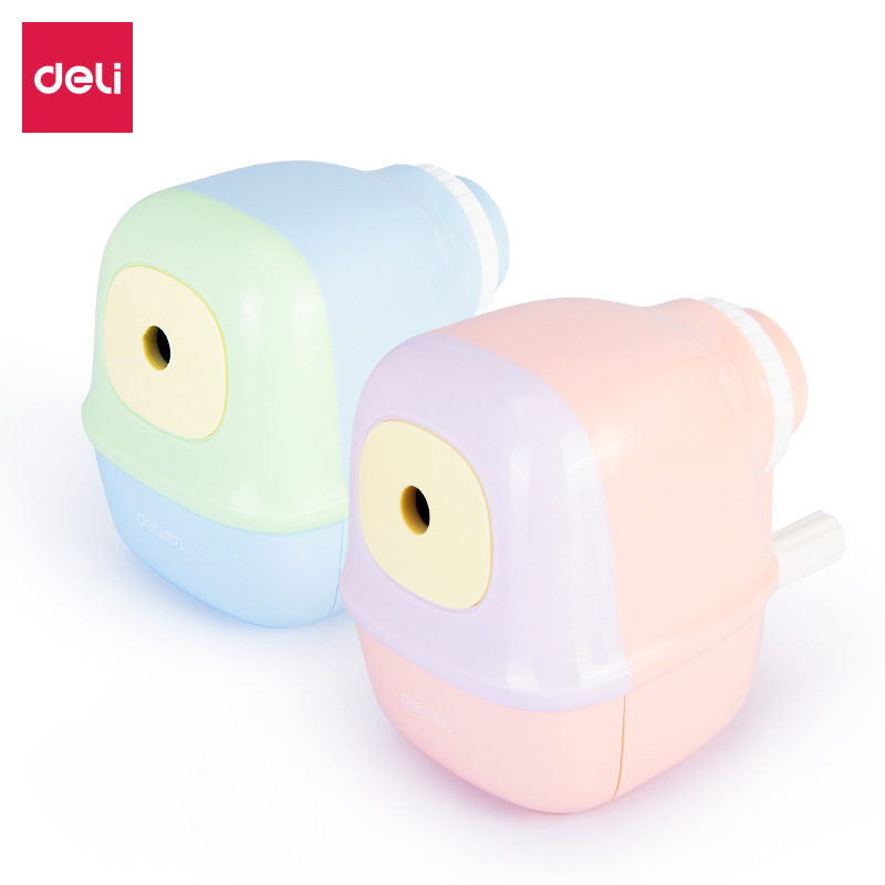 Deli 71157 Automatic Lead Input Hand-Cranking Pencil Sharpener/Pencil Shapper/Pencil Sharpener Student Mini Cute