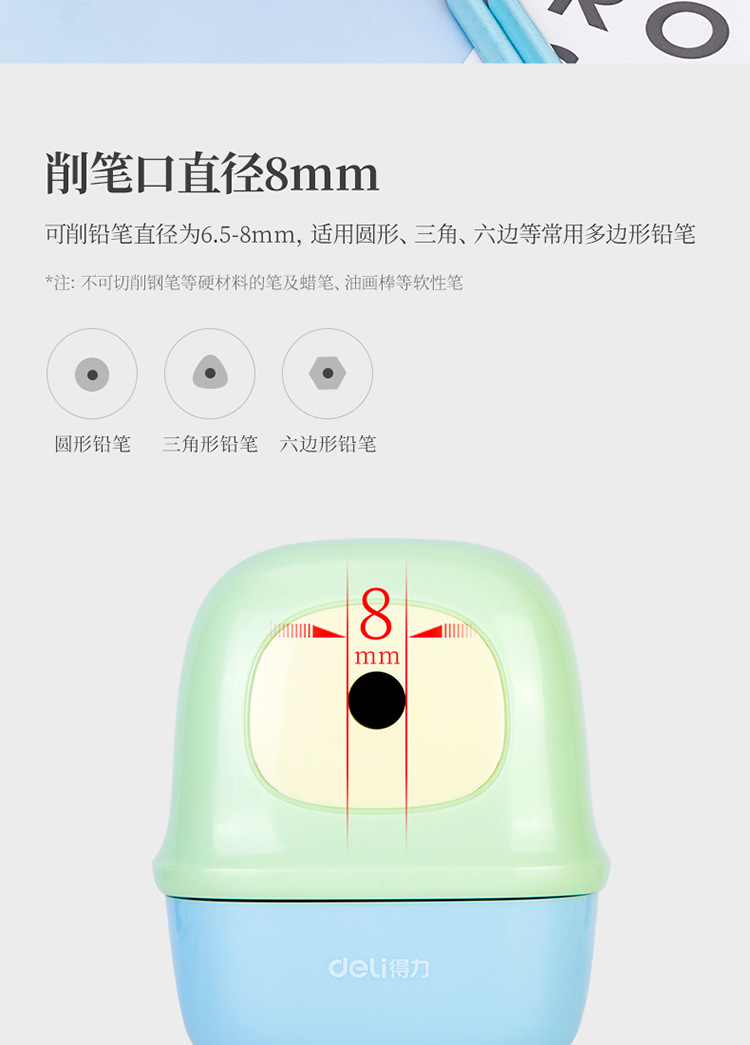 Deli 71157 Automatic Lead Input Hand-Cranking Pencil Sharpener/Pencil Shapper/Pencil Sharpener Student Mini Cute Deli 71157 Automatic Lead Input Hand-Cranking Pencil Sharpener/Pencil Shapper/Pencil Sharpener Student Mini Cute