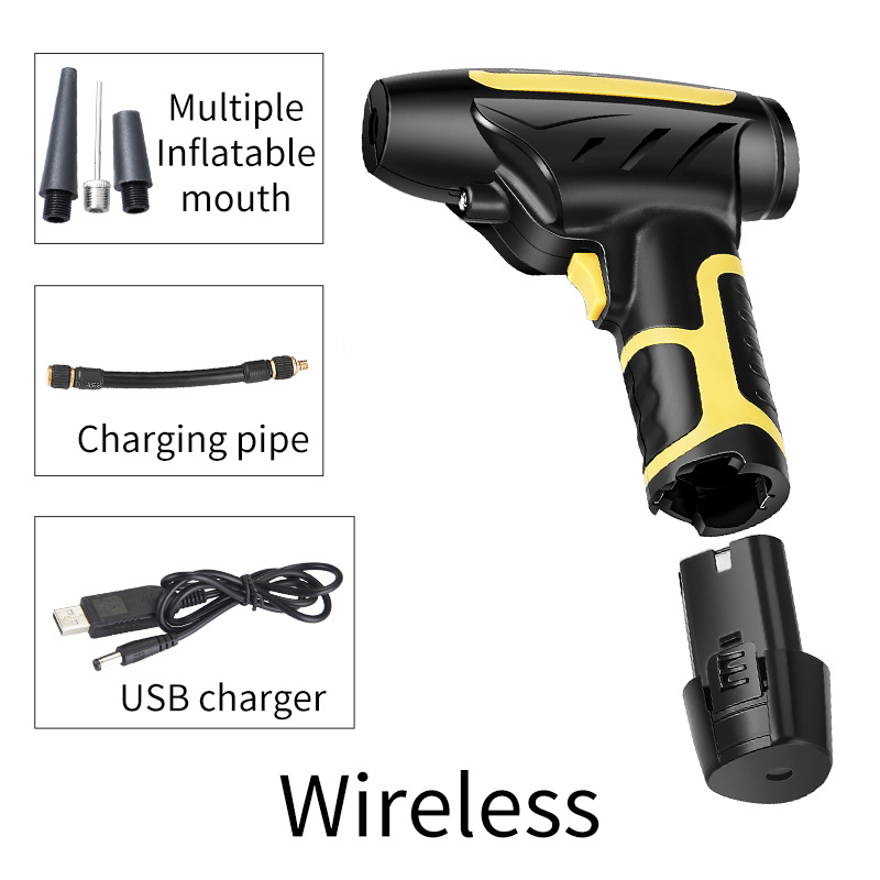 Vehicle Air Pump Car Inflatable Car Portable Electric Intelligent Multi-Function Tire Inflator Wireless