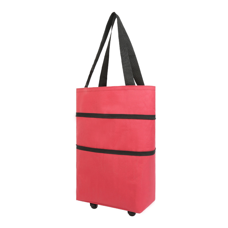 WholesaleNewMulti-PurposeExtendedDraw-BarBagOxfordCloth Travel Bag with Pulley Large Capacity One Shoulder Shopping Bag