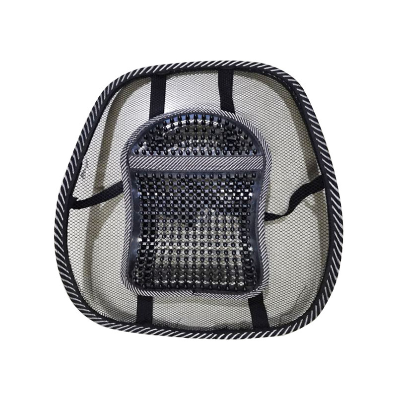 Car Seat Comfortable Breathable Massage Large Leather Ding Lumbar Support Pillow Car Steel Wire Elastic Lumber Pad Chair Back Cushion