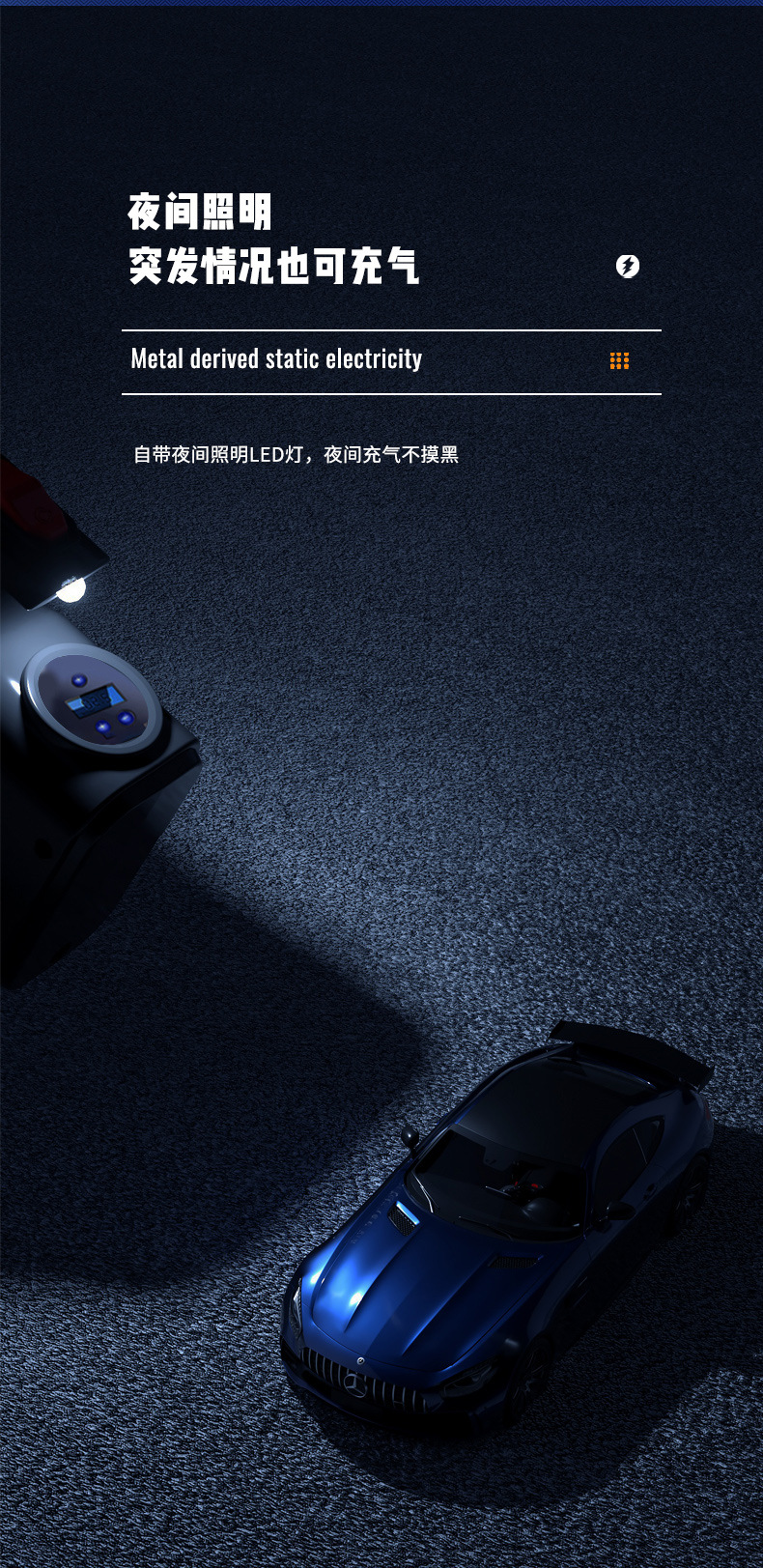 Car Portable Vehicle Air Pump Electric Wireless Digital Display Car Air Pump Mini Inflator Air Pump