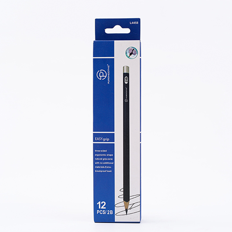 Cross-Border Student Stationery Blue and Black Strip Top 12 Boxed Rosewood 2B Writing Practice Art Exam 2B Pencil Cross-Border Student Stationery Blue and Black Strip Top 12 Boxed Rosewood 2B Writing Practice Art Exam 2B Pencil