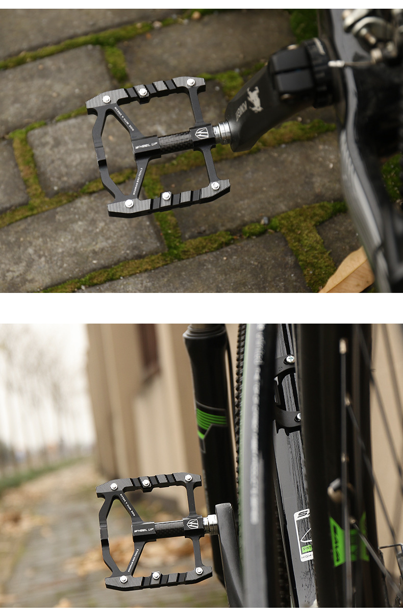 Wheelup New Cross-Border Bicycle Pedal Mountain Bike Bearing Aluminum Alloy Bicycle Pedal Thickened Wheelup New Cross-Border Bicycle Pedal Mountain Bike Bearing Aluminum Alloy Bicycle Pedal Thickened