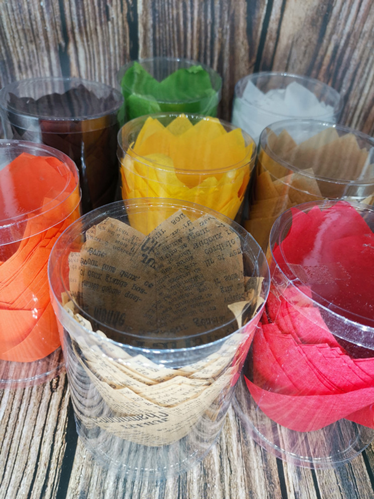 New Tulip Paper Cup High Temperature Resistant Variety Multicolor Cake Paper Cup Baking Supplies Cake Decoration New Tulip Paper Cup High Temperature Resistant Variety Multicolor Cake Paper Cup Baking Supplies Cake Decoration