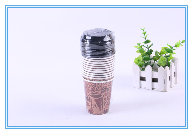 Disposable milk tea cup thickened coffee cup paper cup foam cup hot insulation packaging cup with cover Disposable milk tea cup thickened coffee cup paper cup foam cup hot insulation packaging cup with cover