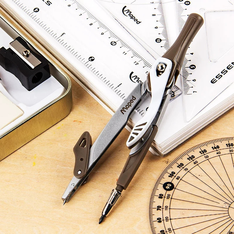 Maped Maped 196310ch Student Mathematics Compasses Three-Piece Innovation Compasses