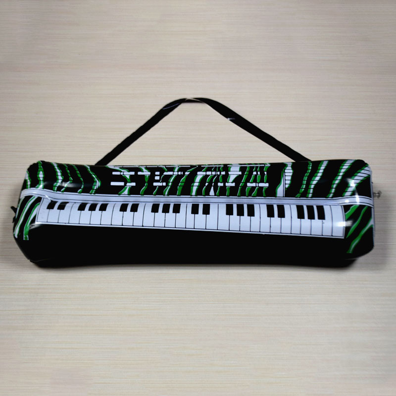 PVC Inflatable Electronic Keyboard Musical Instrument Toys Cross-Border Blowing Piano Factory in Stock Wholesale