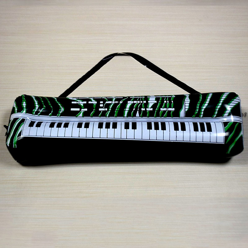 PVC Inflatable Electronic Keyboard Musical Instrument Toys Cross-Border Blowing Piano Factory in Stock Wholesale