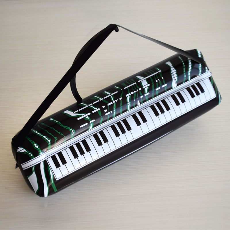 PVC Inflatable Electronic Keyboard Musical Instrument Toys Cross-Border Blowing Piano Factory in Stock Wholesale