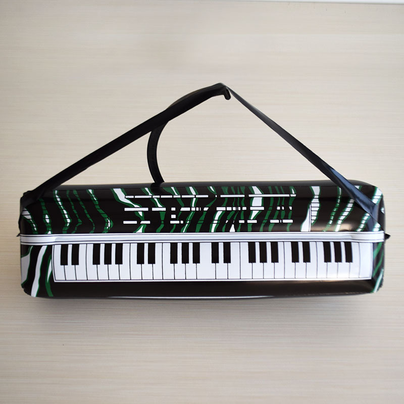 PVC Inflatable Electronic Keyboard Musical Instrument Toys Cross-Border Blowing Piano Factory in Stock Wholesale