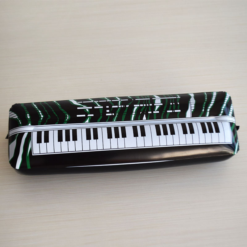 PVC Inflatable Electronic Keyboard Musical Instrument Toys Cross-Border Blowing Piano Factory in Stock Wholesale