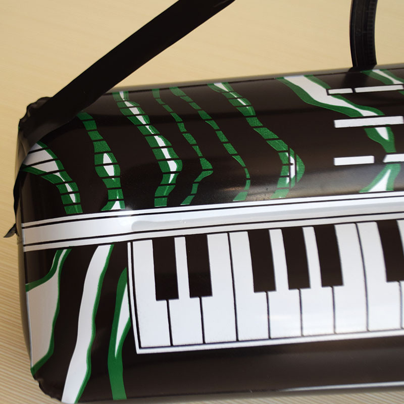 PVC Inflatable Electronic Keyboard Musical Instrument Toys Cross-Border Blowing Piano Factory in Stock Wholesale